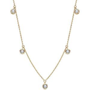 18k 925 Diamonds by the Yard Station Necklace